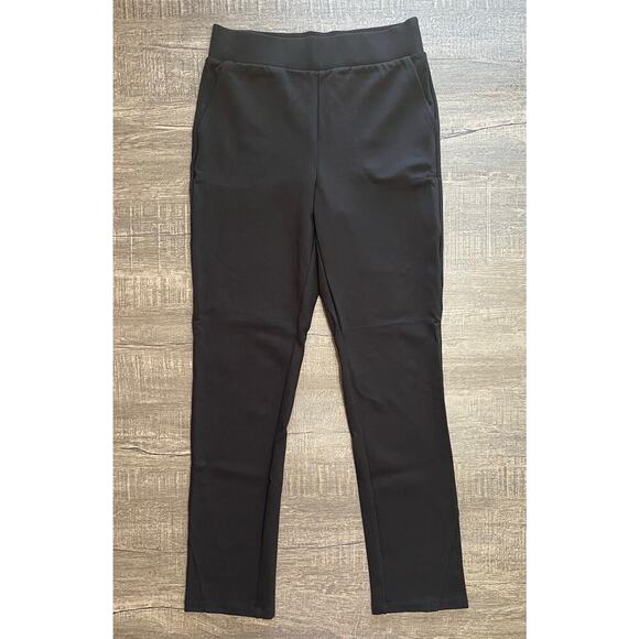 LOGO by Lori Goldstein Pants - LOGO by Lori Goldstein AnyWEAR Stretch Pants w/ Pockets, Black, Size XXS, 979756